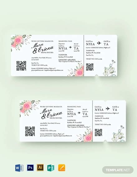 Airline Ticket - 20+ Examples, Illustrator, Word, Pages, Photoshop ...