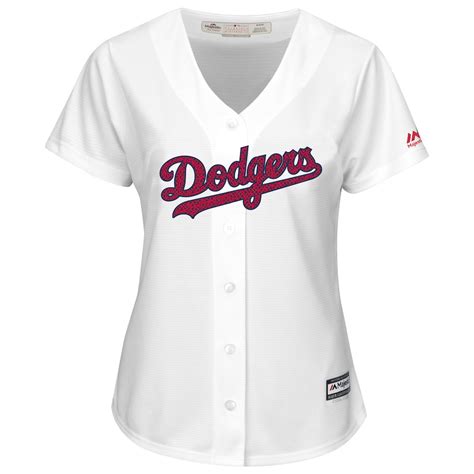 Majestic Los Angeles Dodgers Women's White Fashion Stars & Stripes Cool ...