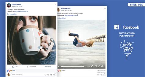 FREE Facebook PSD Post Mockup – 2018 :: Behance