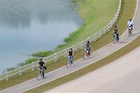 Tourists are Enjoying Cycling on the Bike Lane Editorial Stock Image ...