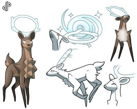 We don't have an official name for it yet, but I've been calling this the Halo Deer. : fakemon