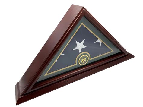 DECOMIL - Army Flag Display Case Box, 5x9 Burial - Funeral - Veteran Flag Elegant Display Case ...