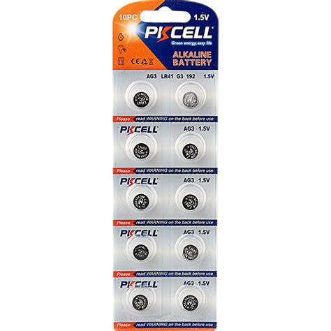 Super Alkaline Button Cell Battery AG3 10pcs/Blister