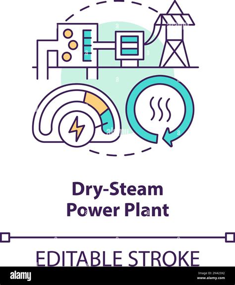 Dry-steam power plant concept icon Stock Vector Image & Art - Alamy