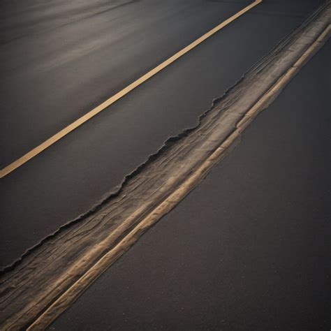 Premium Photo | A road with a yellow line that says " broken " on it.