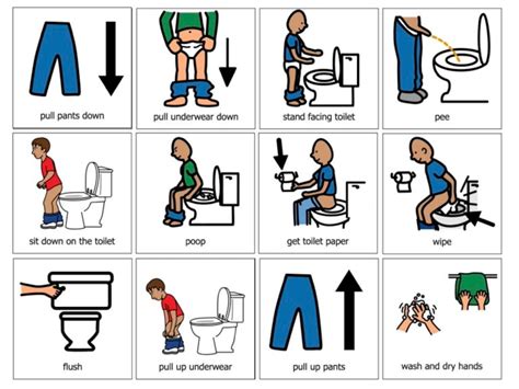 Visual Bathroom Potty Training for Boys Autism Picture - Etsy