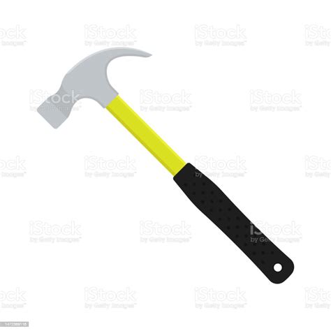 Hammer Icon Color Silhouette Side View Vector Simple Flat Graphic Illustration Isolated Object ...