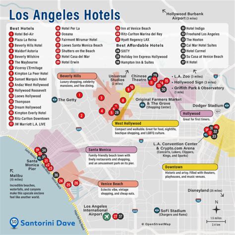 LOS ANGELES HOTEL MAP - Best Areas & Places to Stay