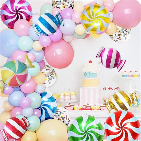 Candyland Party Decorations With Pastel Macaron Lollipop - Etsy