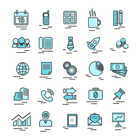 Free Vector | Illustration of business icons set