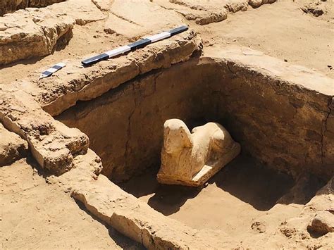 Archaeologists uncover sphinx-like statue and shrine in Egypt | CNN