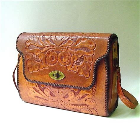 60s vintage Western Hand Tooled Leather Purse | Tooled leather handbags, Tooled leather purse ...