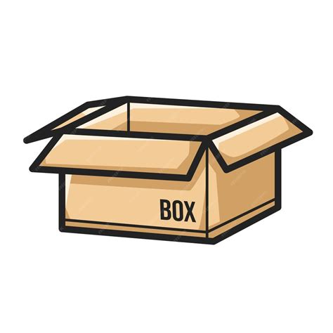 Premium Vector | Open Cardboard Box Clipart