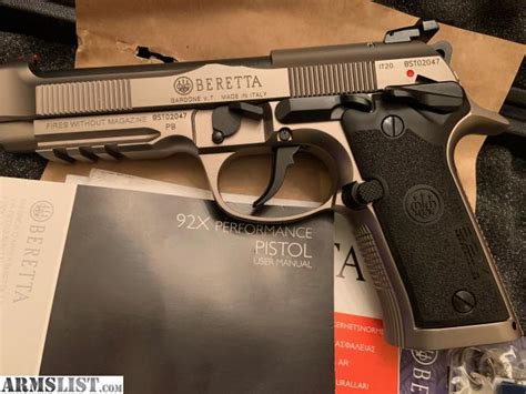 ARMSLIST - For Sale: Beretta 92X Performance 9MM