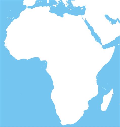 África del Norte mapa en blanco physische karte geografía, África, azul, nube, mundo png | Klipartz