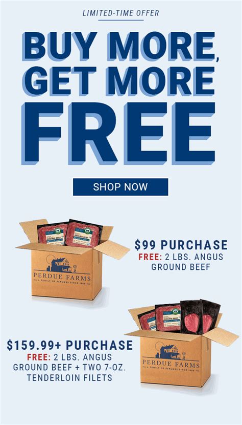 Free Ground Beef, Tenderloins & Shipping - Perdue Farms