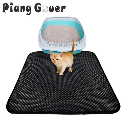 Aliexpress.com : Buy Cat Litter Mat EVA Black Double Layer Cat Litter Trapper Mats With ...