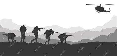 Premium Vector | Military vector illustration, Army background.