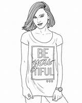 Girl In T shirt Coloring Page  Free Printable Pages For Kids sketch template