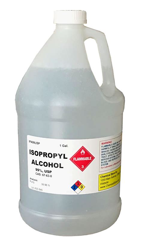 ISOPROPYL ALCOHOL 99% USP, 1 Gallon – Z Chemicals