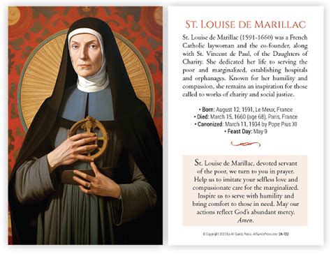 Holy Card - St. Louise de Marillac