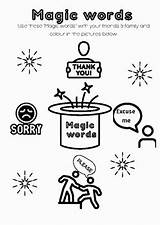 Magic Words  Coloring Worksheet By Mihr Toor TPT sketch template