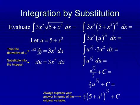 PPT - Integration by Substitution PowerPoint Presentation, free download - ID:3348374