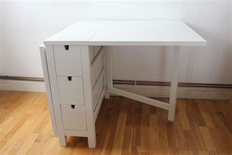 Used Norden Ikea folding table; £90 normally £150 new. Dining table, desk w/ 6 draws | in ...
