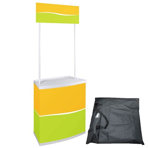 Yescom Portable Promotion Counter Table Foldable Booth Kiosk Trade Show Display Banner Stand ...