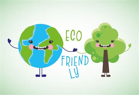 Premium Vector | Eco friendly cartoons