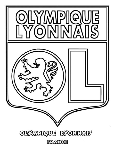 Coloriage Logo Olympique lyonnais - télécharger et imprimer gratuit sur ...