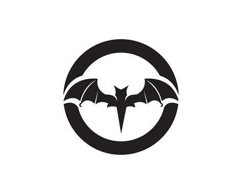 Bat black logo template white background icons app 579089 Vector Art at ...