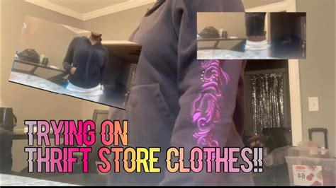 Trying on thrift store clothes!🛍 - YouTube