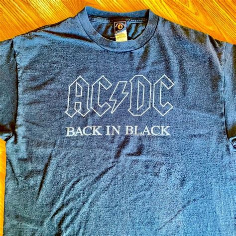 Ac/Dc Back In Black Band Vintage T-Shirt Rockware Ant… - Gem