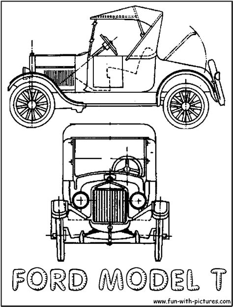 Ford Model T Coloring Page | Henry ford model t, Ford models, Model t