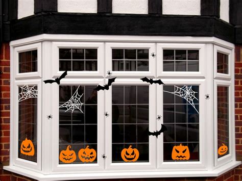 Halloween Window Decals, Halloween Pumpkins and Bat Window Decor ...