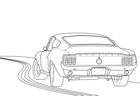 1967 Ford Mustang Fastback Drawing Ford Mustang 1967, Ford Mustang ...