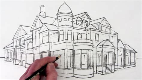 How to Draw a House in 2-Point Perspective: Narrated - YouTube