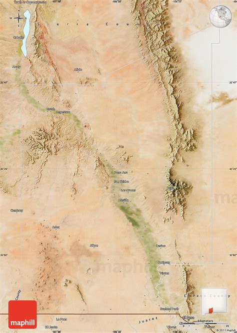 Satellite Map of Dona Ana County