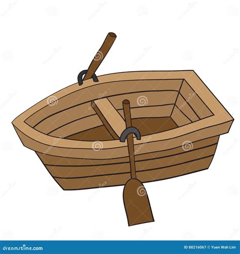 Doodle of Wooden Row Boat stock vector. Illustration of marine - 88216067