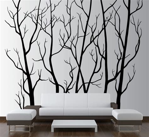 Large Wall Vinyl Tree Forest Decal Removable #1111 | Tree wall decal, Tree wall art, Diy wall decals