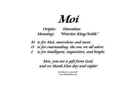 Meaning of Moi - LindseyBoo