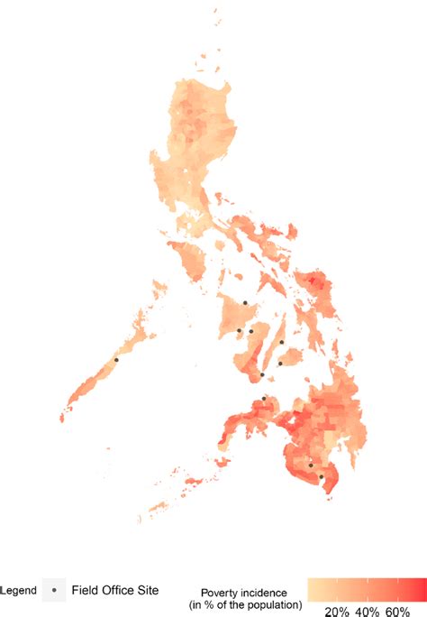 Poverty incidence map of the Philippines in 2015 (PSA, 2015). Black... | Download Scientific Diagram