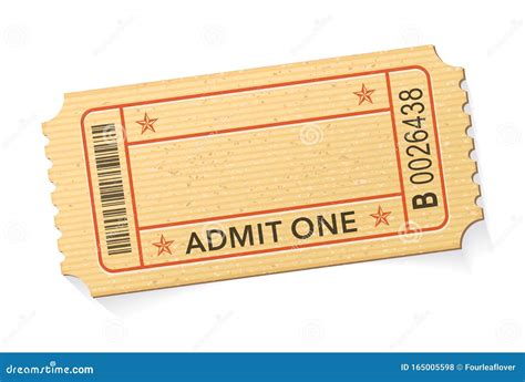 Admit One Event Ticket Template Stock Vector - Illustration of elegant ...