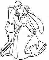 Cinderella And Prince Coloring Page sketch template