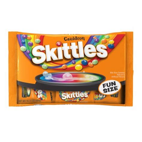 Skittles Fun Size Halloween Cauldron Bite Size Candies, 10.72 oz - Fred ...