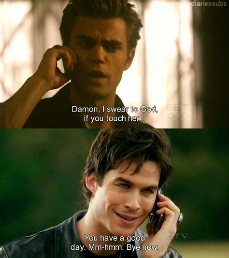 Damon humor. #tvd #damon #stefan | Vampire diaries, The vampire diaries ...