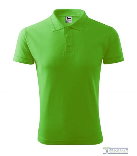 Men collar Tshirt( Polo shirt) apple green - Egészségügyi mu