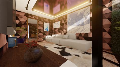 Geometric Wallpaper Living Room - To Near Me
