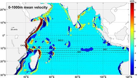 The 0‐ to 1,000‐m mean velocity map (vectors) and meridional velocity... | Download Scientific ...